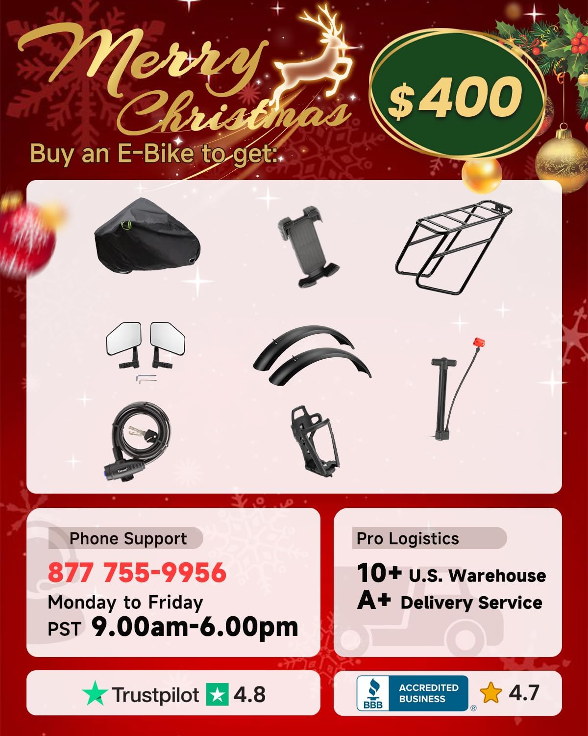 PUCKIPUPPY Electric Bike for Adults 1350W Peak, 28 MPH, 48V 20AH Battery Ebike, 26"x4" Fat Tire Full Suspension Electric Mountain Bike, 80 Miles Range, 8 Speed, Torque Sensor (Labrador Pro)