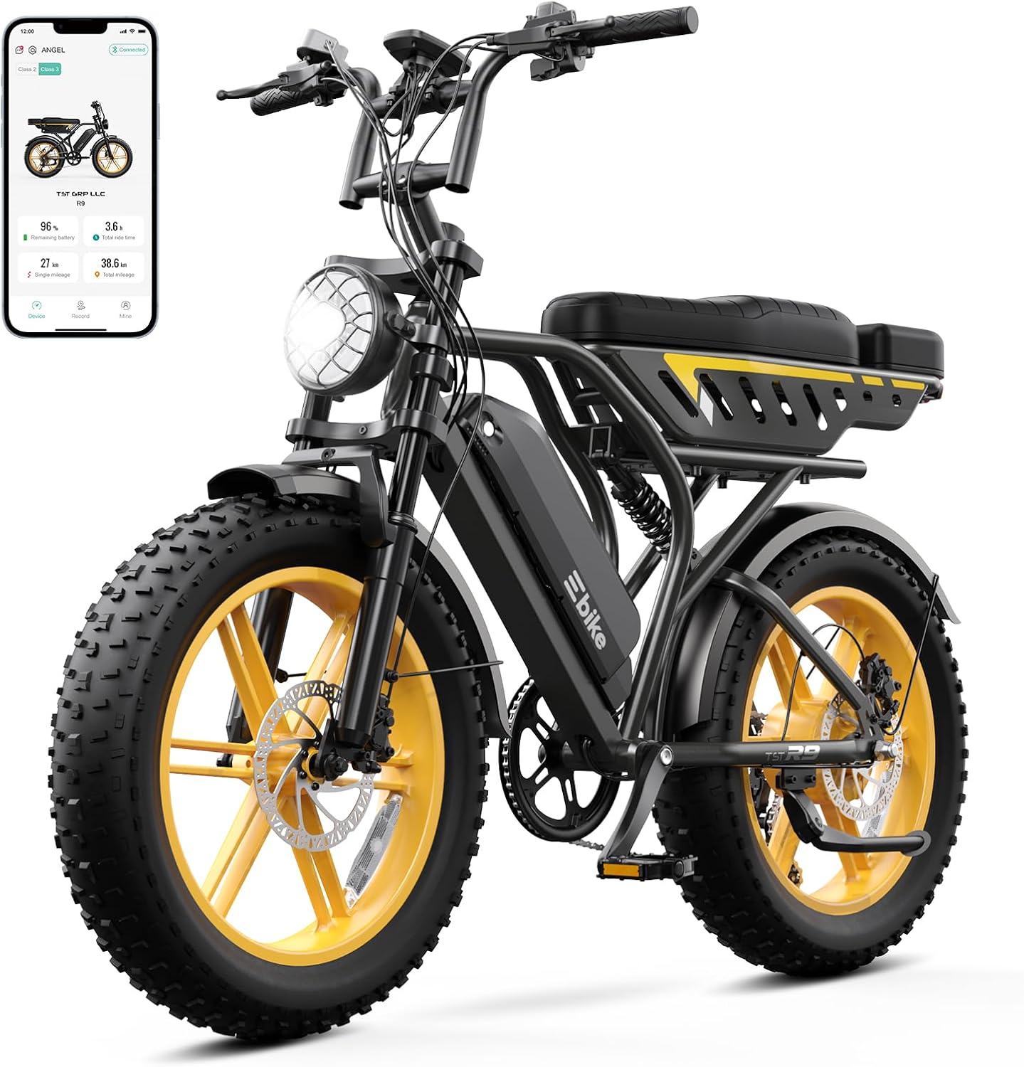 Electric Bike for Adults, 1500W Peak Ebike, 48V 15AH Waterproof Removable Battery, 7 Speed, 30 MPH Max, 20" Electric Off-Road Bike,UL 2849 Certification