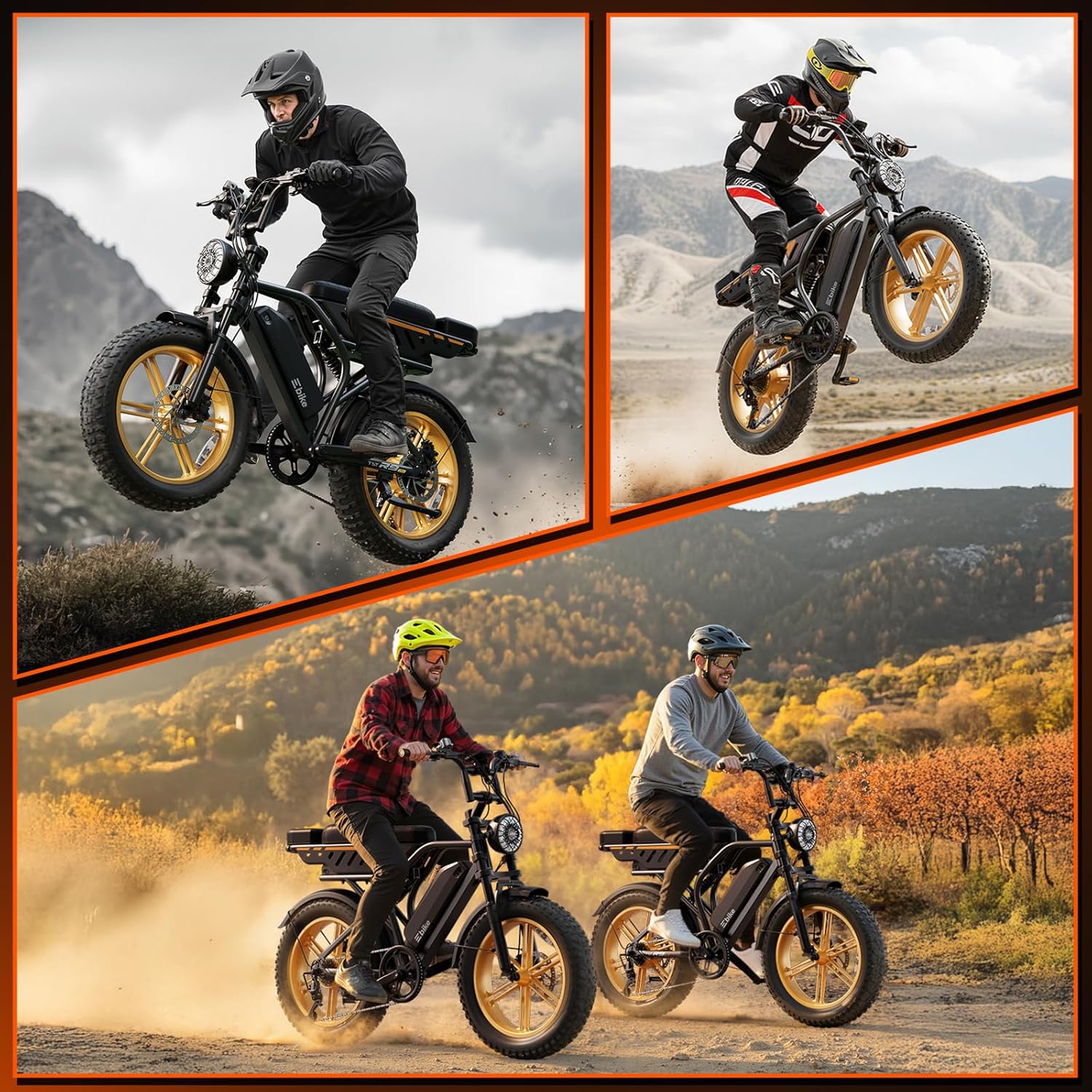 Electric Bike for Adults, 1500W Peak Ebike, 48V 15AH Waterproof Removable Battery, 7 Speed, 30 MPH Max, 20" Electric Off-Road Bike,UL 2849 Certification